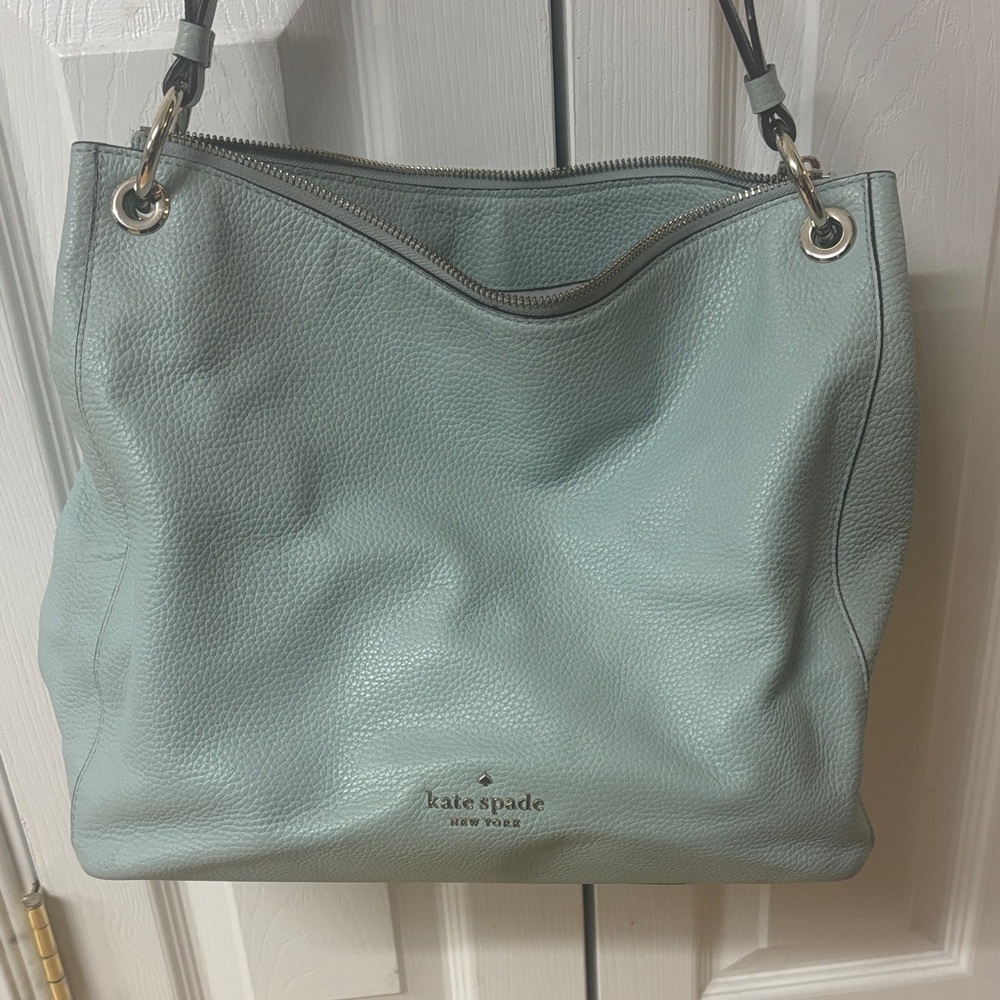 Kate Spade Light Blue Leather Shoulder Bag
